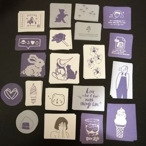 💟2/$15💟Stickers - 60 pieces - purple theme